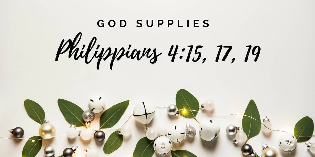 God Supplies ALL my Needs